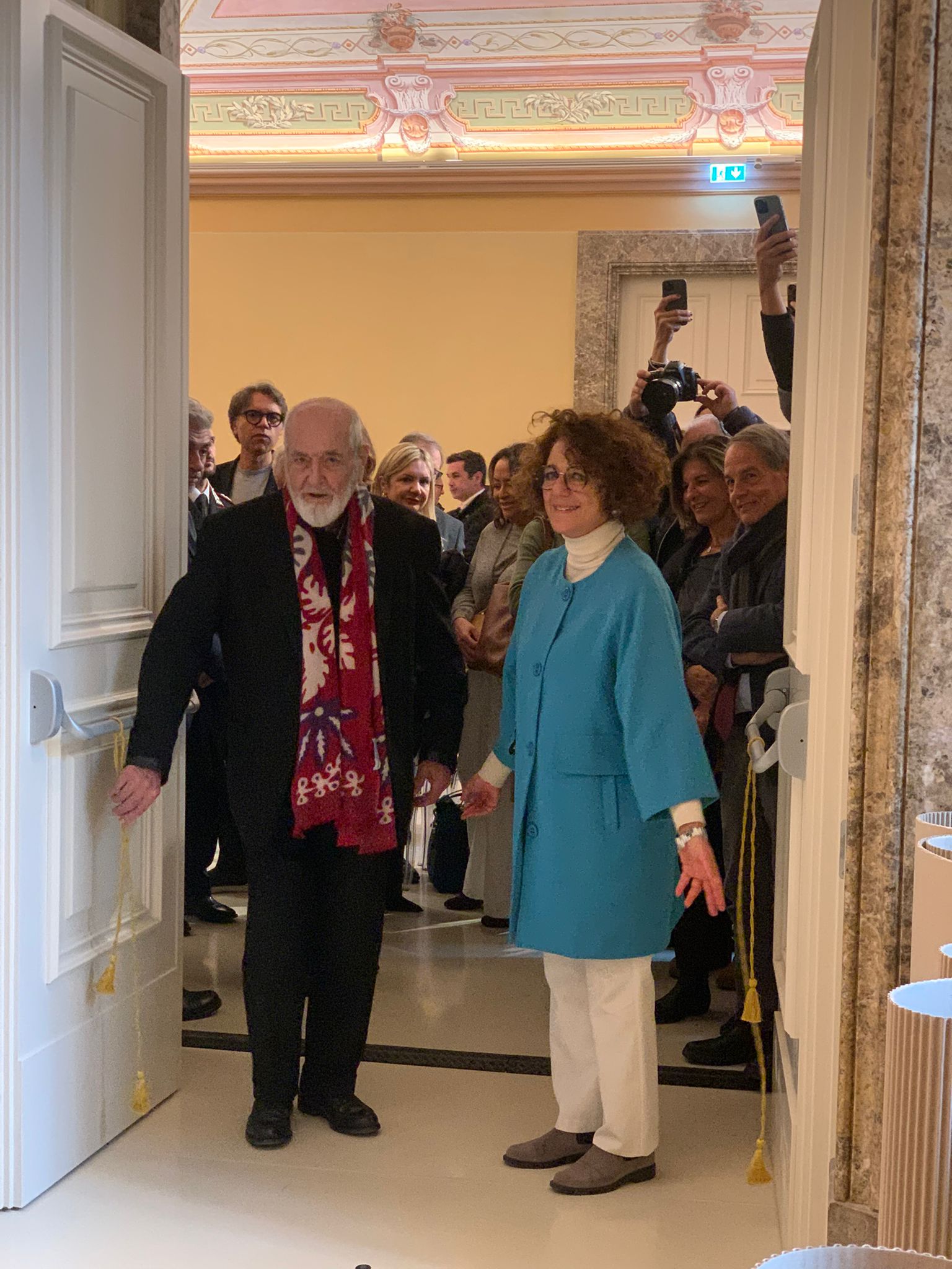 Maffei e Pistoletto inaugurano la mostra per la stampa
